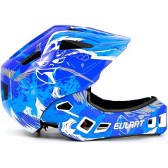 EULANT Bicycle Helmet with Chin Guard for Children, Full Face Helmet, Children, Boys, Full Face Helmet for MTB, BMX, Downhill, Cross Inline Skate, One Button Removal, Chin Guard & Rear Adjuster