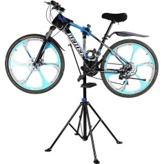 Ejoyous 50kg Heavy Duty Folding and Height Adjustable Bike Mount Stand Heavy Duty Bike Rack Black for Bicycle Repair Load 50kg