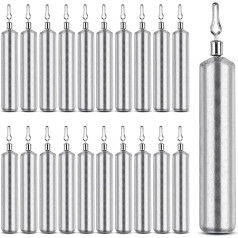 Drop Shot Angelgewichte, 25 Stück/Box Salzwasser Angeln Gewicht Drift Sinker Angeln Gewicht Bleistift Gewicht Bass Rig Zylinder Abnehmbare Catfishing