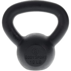 Body Sport Black Cast Iron Kettlebell Strength Training Equipment for Home Gym