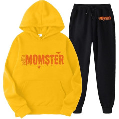 Eauptffy Sportanzug Damen, Kapuzenpulli und Sweathose, Hoodie Anzug Halloween Bedruckter Jogginganzug Zweiteiliges Kappe Tracksuit Set Lockere Beiläufig Hausanzug Festlich Mode Sport Outfit Running