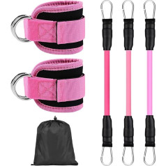 Resistance Bands Set with Ankle Straps, Buttock Training Equipment, Ankle Bands, Workout for Women and Men, Leg Butt Training Equipment for Home Workout, Gym, Butt Exercise