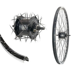 Bärwinkels Front Wheel 24 Inch Black Dingo Hub Dynamo Hollow Chamber Rim Rim Brake Black 19-507 24 Inch