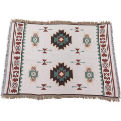 Topyond 180 x 130 cm Campingdecke, Baumwolldecke, Ethno-Stil, Tischdecke, Decke, Retro-Baumwolle, Mehrzweck-Zeltdecke für Picknick, Strand