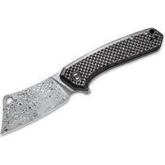 WE Knife Unisex - Adult Mini Mastodon Damascus Carbon Pocket Knife, Black, 18.2 cm