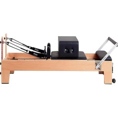 LQQHFSW Home Pilates Reformer, Pilates Bed with Adjustable Intensity for Training at Home, Studio Yoga Equipment