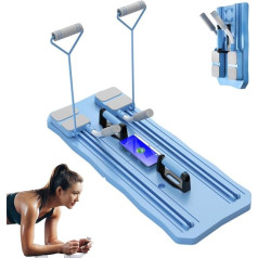 XCSCUK Foldable Pilates Reformer for Home Training, Multifunctional Pilates Fitness Board, Automatic Rebound Abdominal Wheel
