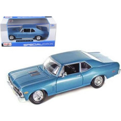 Maisto Saliktais modelis chevy nova ss 1970 zaļš 1:24