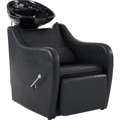 Barberpub Hairdressing Wash Basin, Shampoo Chair, Reverse Wash Chair, Hairdressing Chair, Washing Chair for SPA Salon 9090 (Black)