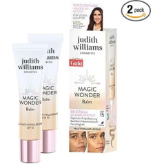 Judith Williams Cosmetics Magic Wonder Face Balm, Tinted Day Cream with SPF and Anti-Ageing Effect, Moisturising and Skin Tone Adjusting BB Cream, Pack of 2