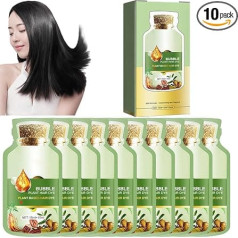 Natural Botanical Hair Dye, Botanical Bubble Hair Dye, 30 ml, 10 Packs/Box, 2024 Natural Botanical Hair Dye (Natural Black, 1 Box)