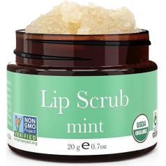 Beauty By Earth Organic Lip Scrub Mint Flavour Natural Exfoliating Sugar Scrubs, Exfoliator for Chapped Dry Lips, Moisturises Lips with Fresh, Natural Ingredients