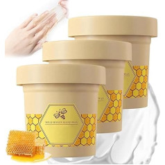 Handmaske mit Honigmilchwachs, Handpeeling-Maske für feuchtigkeitsspendende Hand, Milch, Honig, Handwachs, Handmasken, feuchtigkeitsspendender Handschuh, Milch, Honig, Handwachs, Handpeel-Maske für