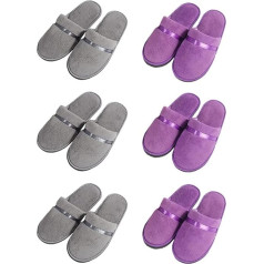 Tianmao 5 Pairs of Slippers, Hotel Slippers, Terry Slippers with Closed Toes, Universal Size, 28.5 x 11 cm, Coral Fleece Guest Slippers for Spa, Party Guests, Hotel and Travel