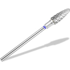 Carbide Carbide Cutter Tang Shape with Medium Cross Toothing Callus Remover Pedicure Attachment Nail Art Grinder for Acrylic and Gel Nails Manicure Bit for All Standard Electric Grinders