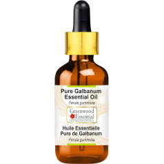 Greenwood Essential Natural Pure Galbanum Essential Oil (Ferula Gummosa) with Glass Dropper Steam Distilled 10 ml (0.33 oz)