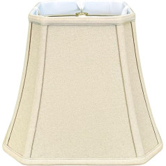 Royal Designs Inc BS-705-14LNBG Royal Designs 8 x 14 x 9.5-inch Square Corner Lampshade, Linen Beige, 8 x 14 x 9.5-inch