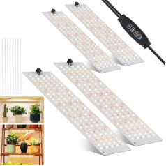 idudu Set of 4 Plant Lamp LED Full Spectrum Plant Light with 540 LEDs, Plant Light Grow Light for Indoor Plants Grow Light with Timer 10 Types of Brightness