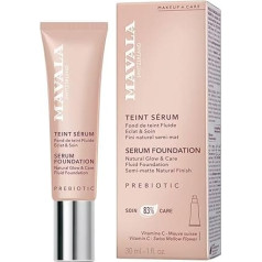 Mavala - Serum Complexion Liquid Foundation for Shine & Care - Customizable Coverage Natural Semi Matte Finish - Facial Care 83% Care - Medium Tan 30ml