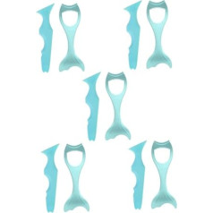 FOMIYES Pack of 10 Eyeliner Stencils Wing Tips Eyeliner Applicator Tool Mascara Applicator Made of Silicone Carrying Aid for Lipstick Masks Spoon Miss Silica Gel Adjusting Eye Protection