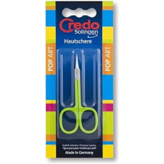 Credo Pop Art 60503 Cuticle Scissors 8 cm with Tower Tip Matte Chrome Green