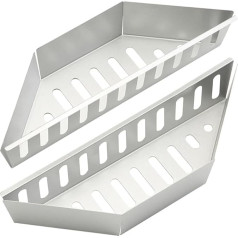 Tynmoel Charcoal Basket, Stainless Steel Charcoal Holder, Charcoal Container, Contoured Charcoal Briquette Grill Baskets (Pack of 2)