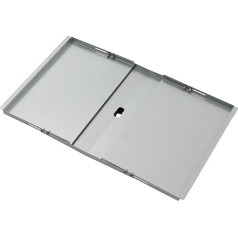 TAINO Universal Grease Tray with Drip Tray Universal Drip Pan Adjustable Drip Pan Grill Accessories for Gas Grill Steel Silver