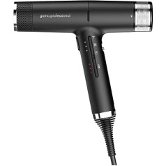 GA.MA Italy Professional, iQ2 Perfect Ultralight Hair Dryer with 110,000 RPM Brushless Motor, Oxy-Active Technology and Turbo Function, 1600W Power, Black