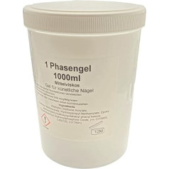 GS-Nails Medium Viscosity 1-Phase UV Nail Gel for Nail Art & Nail Design - 3-in-1 Adhesive Gel, Builder Gel, Sealing Gel - Cover Gel (1000 ml)