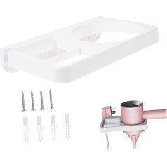 FRCOLOR 3 x Hair Dryer Holder Hair Dryer Stand Shelf for Hair Dryer Hair Dryer Holder Wall Mount Hair Dryer Holder Wall Hair Dryer Holder Curling Iron Storage Shelf White