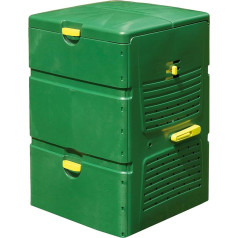 Juwel Aeroplus 6000 Plastic Thermal Composter for Kitchen and Garden Waste Approx. 600 L net capacity, adjustable ventilation, 79 x 79 x 110 cm, item no. 20171