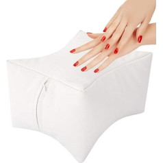 Arm Rest Manicure Hand Cushion Nail Art Hand Cushion Armrest Salon Manicure Nail Care Cushion Gel Nails Accessories (White)