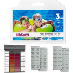 Labsales Hot Tub, Spa and Pool Water Professional 3-in-1 Test Kit for pH, Chlorine and Bromine, Easy Test for Chemicals, Forgot Test Strips, Results in Seconds, 20 Tests Included