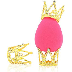 Dolovemk 3pcs Beauty Sponge Blender Holder Drying Stand Novelty Crown Stand Makeup Sponge Holder Makeup Sponge Container Storage Egg Powder Puff Display Stand Drying Rack