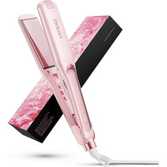 Dekuri Hair Straighteners, 42mm Wide Plates, Water Based Ceramic Straighteners Curls and Straighteners, Hair Straighteners for Women, Temperature Range 120°C-230°C, Pink