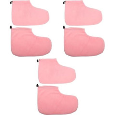 minkissy 3 Pairs Wax Warmers Foot Covers Paraffin Bath Gloves Ankle Boots Wax Warmer Foot Wrap Insulated Gloves and Cuddly Toys Wax Warmer Hand Foot Insoles and Bag