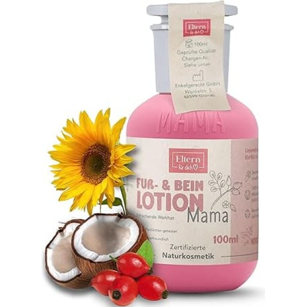 Eltern - Mama Foot & Leg Lotion - Refreshing Natural Cosmetics Leg Lotion - Soothes and Cools Your Stressed Feet and Legs - Foot Cream for Very Dry Feet - Allergy Sufferers & Vegan