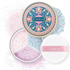 CATKIN Loose Setting Powder, Makeup Fixing Powder, Minimises Pores and Fine Lines, Colour Correcting, Oil Absorbent, Vegan Formula, Matte Finish