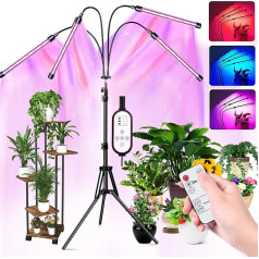 Plant Lamp, Plant Light, LED Full Spectrum 80 LEDs Grow Lamp, Plant Light, 150 cm Height Adjustable Plant Light, 9 Types of Brightness and 3 Light Modes for Vegetables