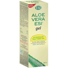 ESI Aloe Vera Gel - Gel with Vitamin E Tea Tree Pelle Secca e Arrossata, 200 ml (Pack of 1)