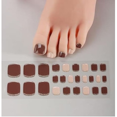 Unique Gel Toe Stickers Professional Pedicure Home Salon Nail Foils Toes LED Hardened Lamp Required