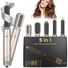 Air Styler 5-in-1 Hair Styler, Hair Styler Set with Curling Iron, Straightening Brush, Curling Hair with Air, Give Hair Volume, Straighten, Curl and Blow Dry Hair