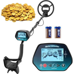 OutarSaick Metal Detector, Lightweight Waterproof Professional Metal Detectors with LCD Screen, Metal Detector for Kids, Adjustable Length, 25cm Depth Detectable, 3 Modes