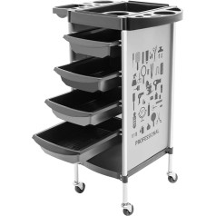 Barber Cart Barber Cart with 4 Drawers, Barber Cart for Nail Salons, Medical Facilities, Hairdressers, Veterinary Clinics, Beauty Salons (White)