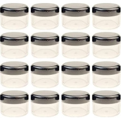 50PCS 15G Empty Plastic Round Shaped Cosmetic Bottles-Make Up Eye Shadow Nails Powder Storage Containers Jar Pot With Black Screw Cap