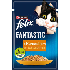 Purina felix fantastic: vistas gaļa - mitrā kaķu barība - 85 g