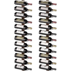 B4Life Wall Mounted Wine Rack, Wall Wine Rack for 24 Wine Bottles, Wooden Wine Racks for Wall, Wine Holder, Wall Mounted Wine Bottle Racks for Kitchen, Dining Room, Bar