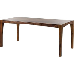 Massivmoebel24.De Ancona Dining Table Made of Solid Wood #214, Made of Sheesham Wood - Dark Brown, Varnished, 140 x 85 x 77 cm, Solid Wood Table Dining Room Table Wooden Table
