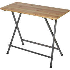 Metro Professional Folding Bar Table Steel/Pine Wood 140 x 60 x 110 cm Brown