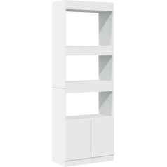 Vidaxl Highboard, Sideboard with Storage Space, Chest of Drawers Cabinet for Living Room, Office, Bedroom, Sideboard, Side Cabinet, Bookcase, White Wood Material